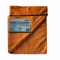 TOALHA DE MICROFIBRA CORAL FLEECE LARANJA E PRETA 30X45CM 350GSM KERS