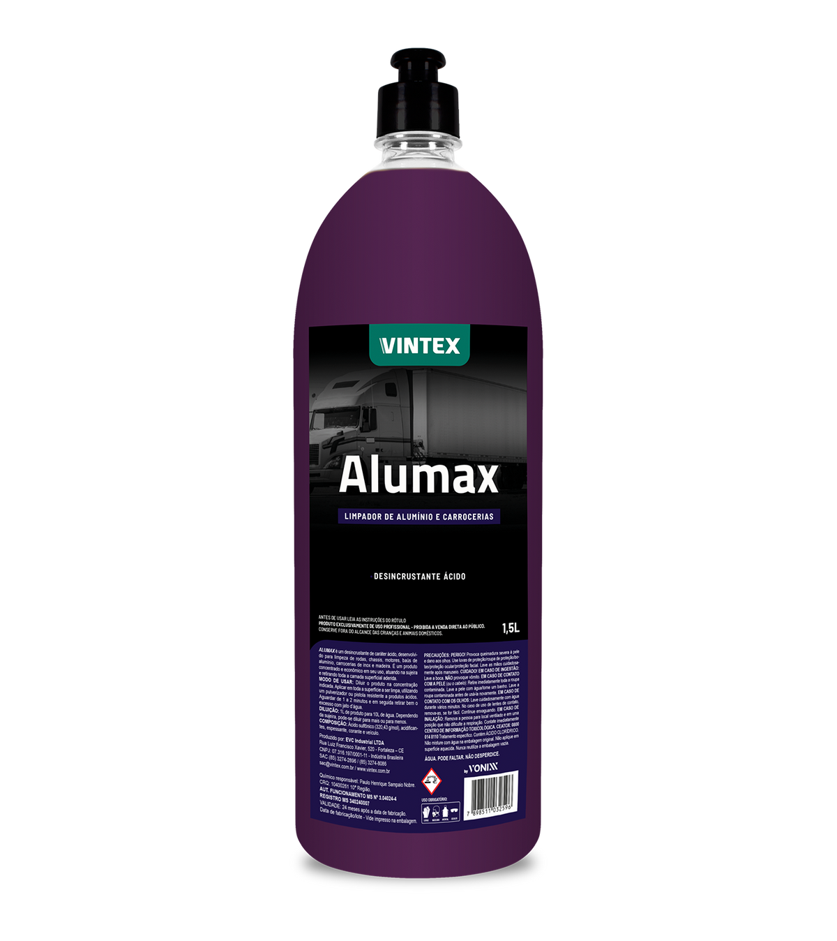 ALUMAX LIMPADOR DE ALUMINIO E CARROCERIAS VINTEX 1,5L VONIXX