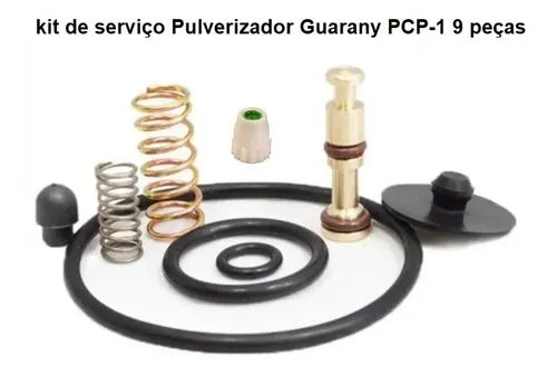 KIT DE SERVICO PCP-1P BORRACHA E MOLA DO PULVERIZADOR 1,25L GUARANY