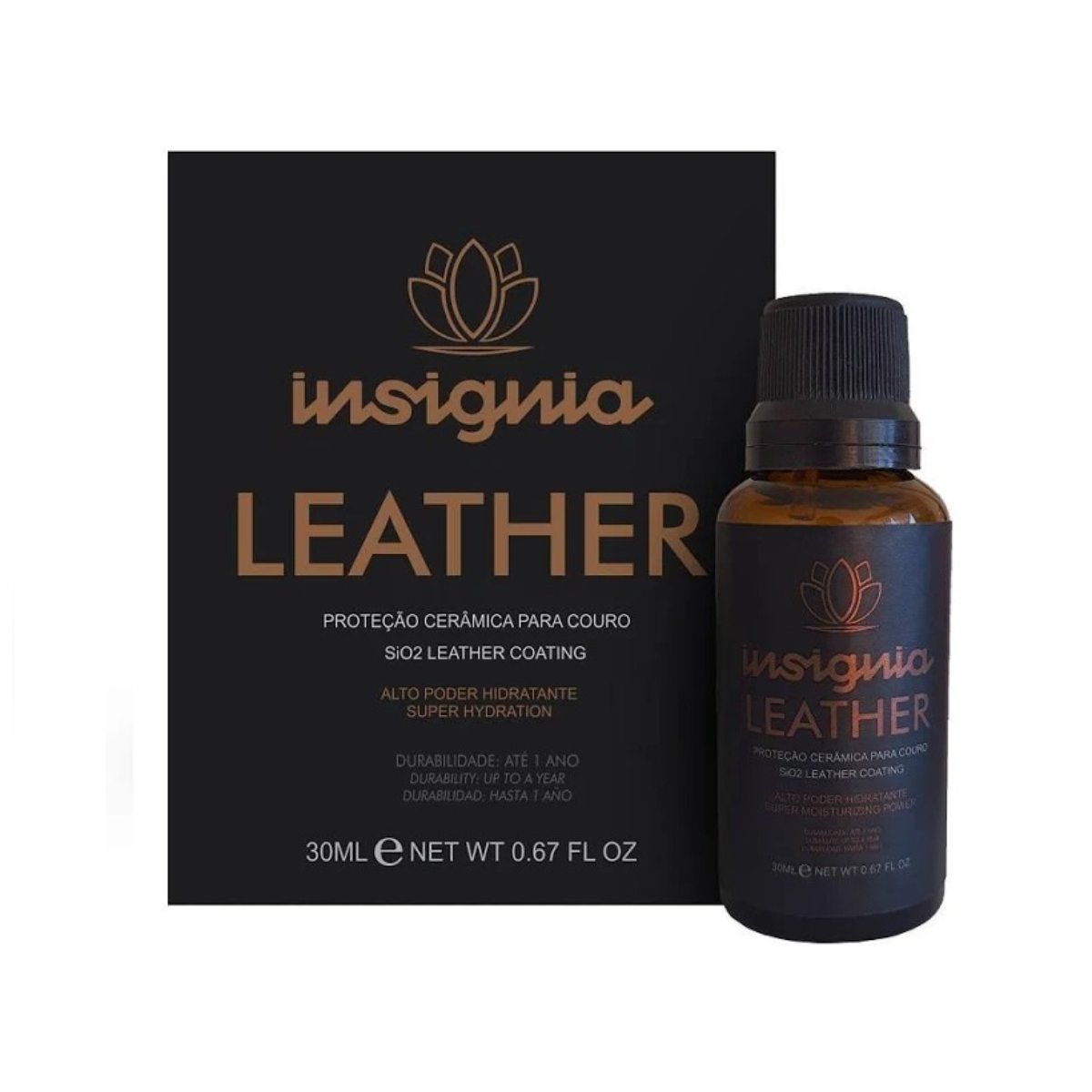 INSIGNIA LEATHER PROTECAO CERAMICA PARA COURO COM SIO2 30ML EASYTECH