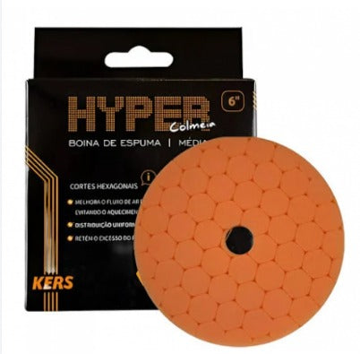 BOINA DE ESPUMA LARANJA MEDIA HYPER 6 POLEGADAS KERS