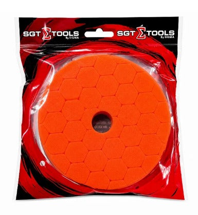BOINA HEX ESPUMA 5 P ROTO ORBITAL  LARANJA  REFINO SGT TOOLS