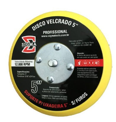 DISCO VELCRADO 5 S FUROS SGT TOOLS