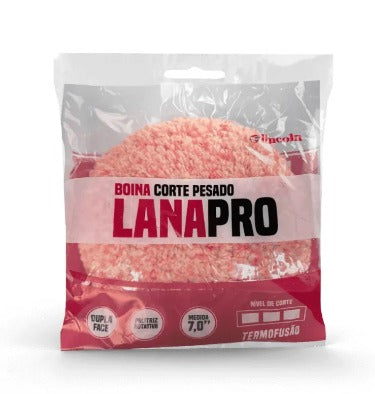 BOINA DUPLA FACE LANA PRO - FIO VERMELHO E BRANCO - CORTE PESADO LINCOLN