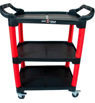 CARRINHO 3 BANDEJAS VERMELHO SGT TOOLS
