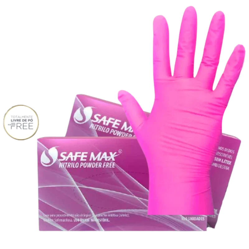 LUVA PROCED NITR. ROSA SAFEMAX TAM M SUPERMAX